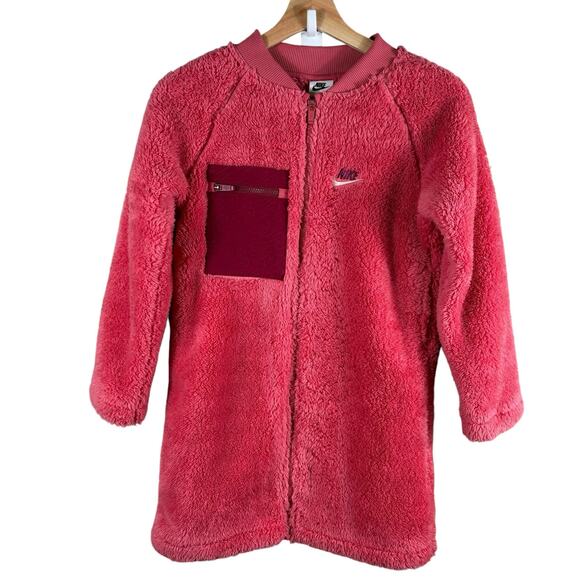 Nike Sportswear Big Kids' (Girls') Winterized Faux Fur Jacket Size Small - Picture 1 of 11